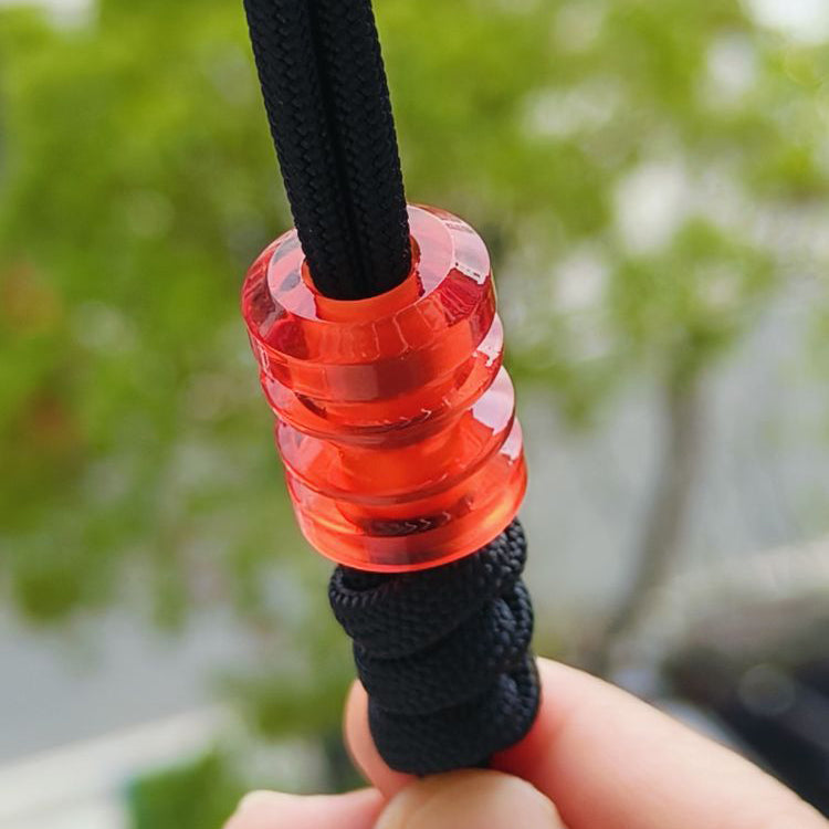 SnakeSword Claret Resin Bead Bracelet EDC Knife Lanyard Beads 3 pcs