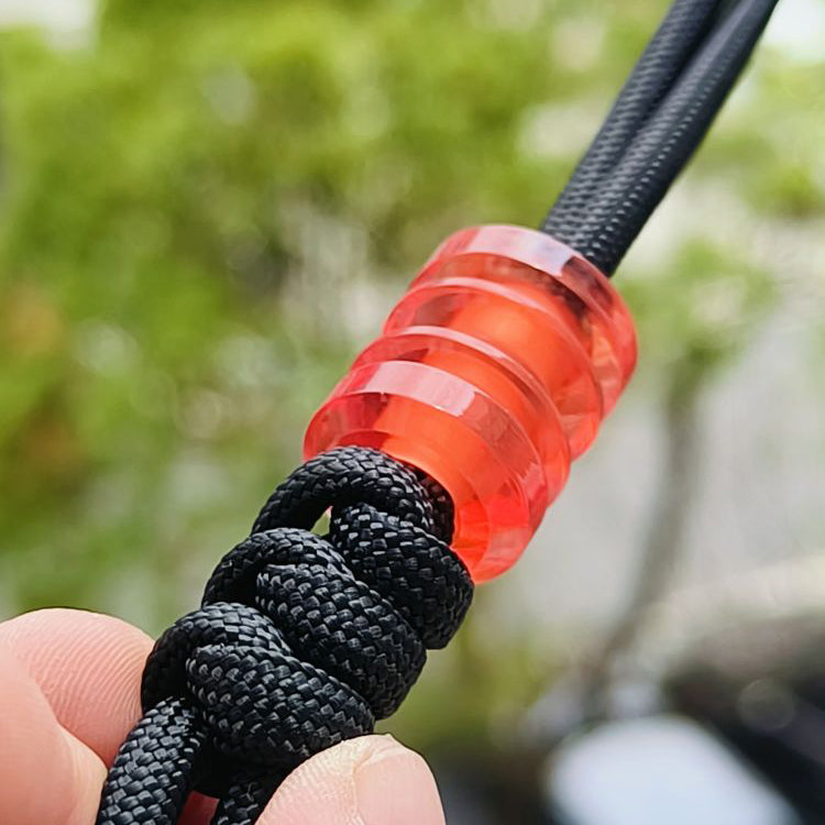 SnakeSword Claret Resin Bead Bracelet EDC Knife Lanyard Beads 3 pcs
