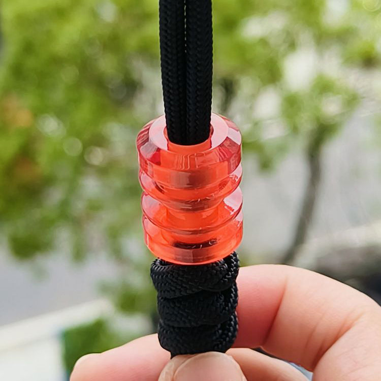 SnakeSword Claret Resin Bead Bracelet EDC Knife Lanyard Beads 3 pcs