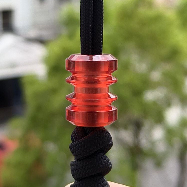 SnakeSword Claret Resin Bead Bracelet EDC Knife Lanyard Beads 3 pcs