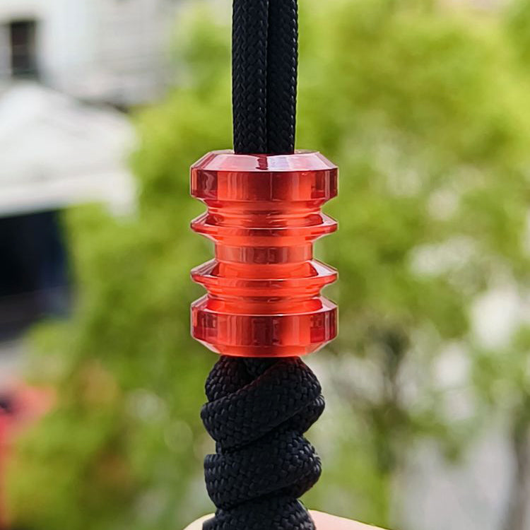 SnakeSword Claret Resin Bead Bracelet EDC Knife Lanyard Beads 3 pcs