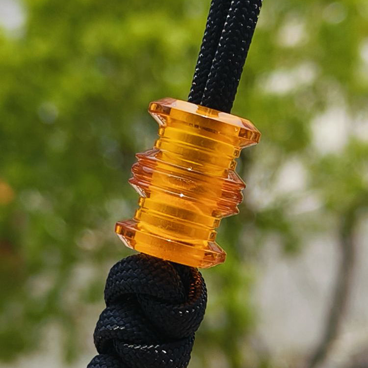SnakeSword Amber Resin Lanyard Beads For Knives Paracord Lanyard Beads Accessories 3 pcs