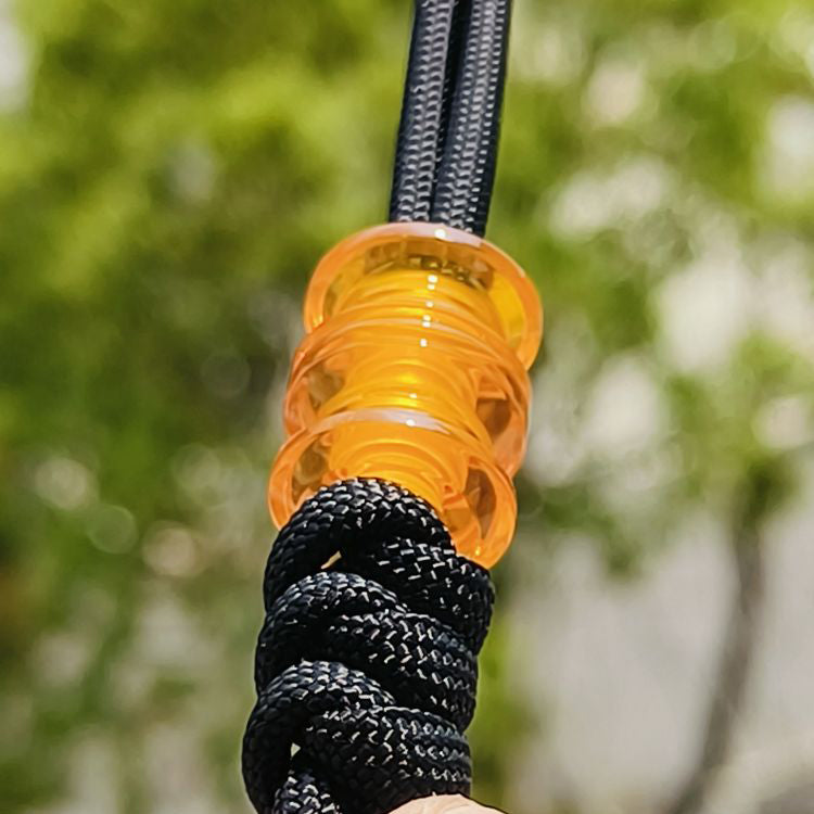 SnakeSword Amber Resin Lanyard Beads For Knives Paracord Lanyard Beads Accessories 3 pcs