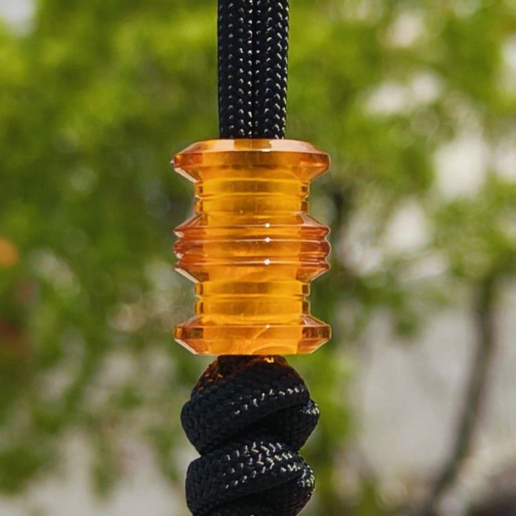 SnakeSword Amber Resin Lanyard Beads For Knives Paracord Lanyard Beads Accessories 3 pcs