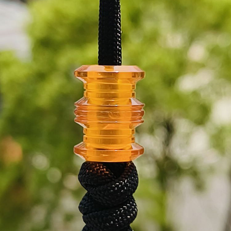 SnakeSword Amber Resin Lanyard Beads For Knives Paracord Lanyard Beads Accessories 3 pcs