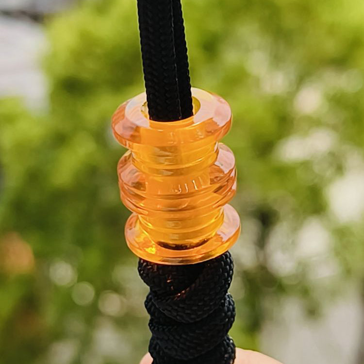 SnakeSword Amber Resin Lanyard Beads For Knives Paracord Lanyard Beads Accessories 3 pcs