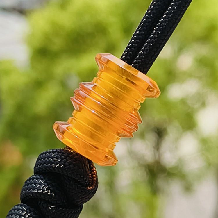 SnakeSword Amber Resin Lanyard Beads For Knives Paracord Lanyard Beads Accessories 3 pcs