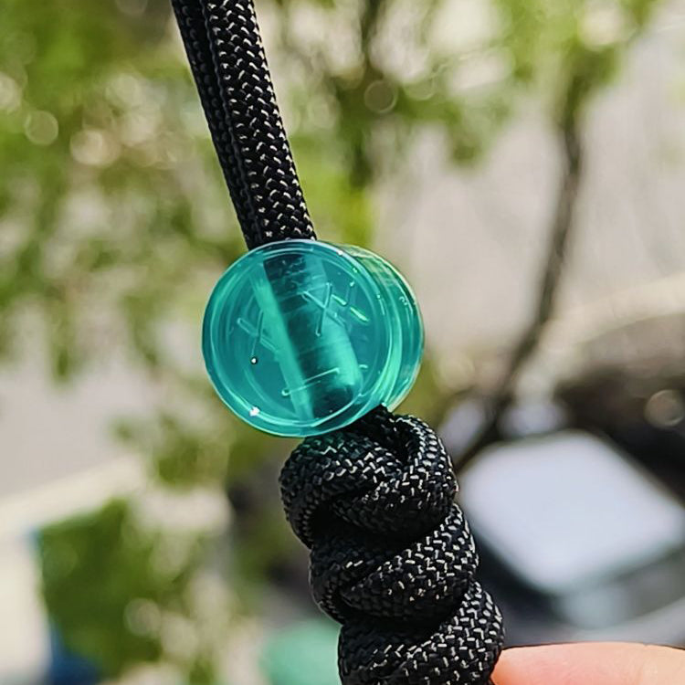 SnakeSword Blue Resin Smile Bead EDC Paracord Lanyard Beads Bracelet & Accessories 3 pcs