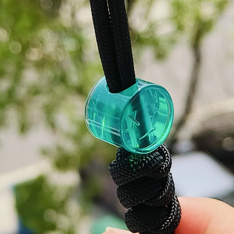 SnakeSword Blue Resin Smile Bead EDC Paracord Lanyard Beads Bracelet & Accessories 3 pcs