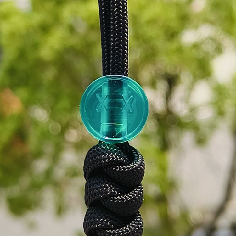 SnakeSword Blue Resin Smile Bead EDC Paracord Lanyard Beads Bracelet & Accessories 3 pcs