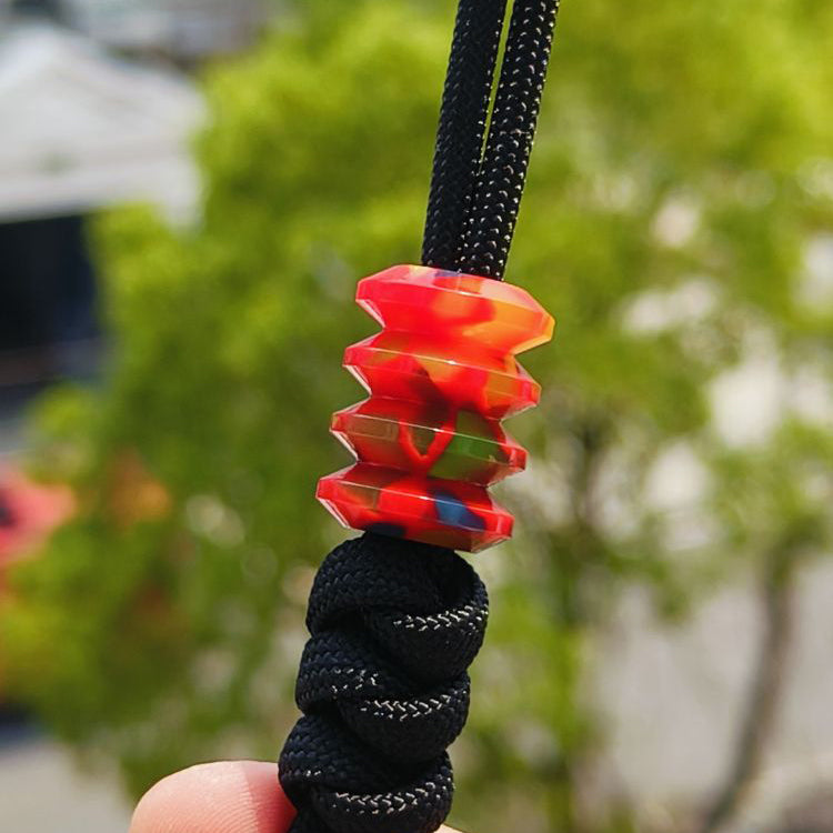 SnakeSword Resin Contrast Color Knife Bead Pendant Knives Lanyard bead 3 pcs