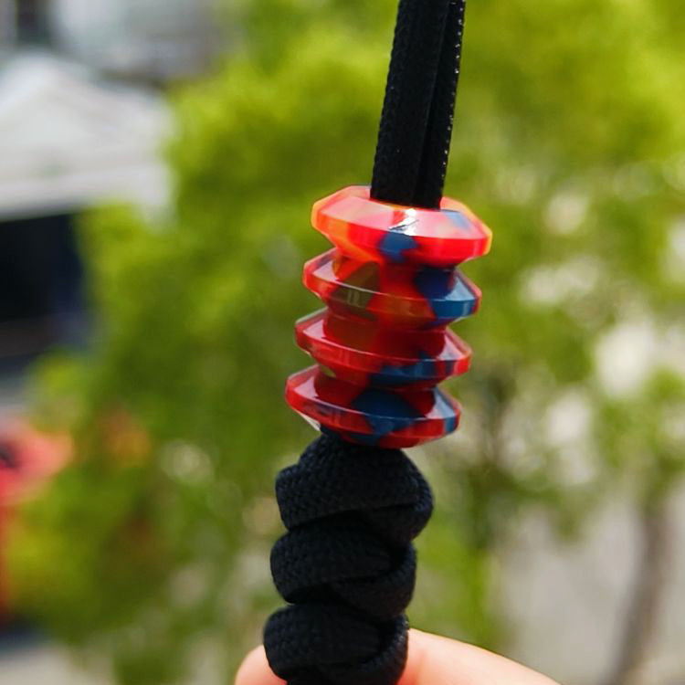 SnakeSword Resin Contrast Color Knife Bead Pendant Knives Lanyard bead 3 pcs