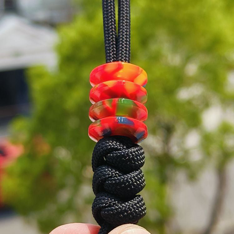 SnakeSword Resin Contrast Color Knife Bead Pendant Knives Lanyard bead 3 pcs