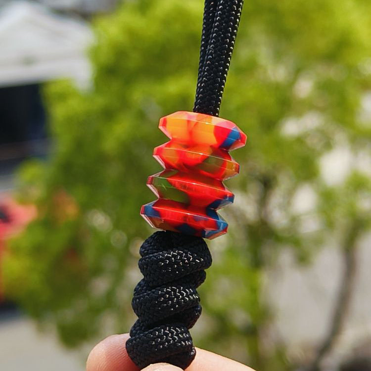 SnakeSword Resin Contrast Color Knife Bead Pendant Knives Lanyard bead 3 pcs