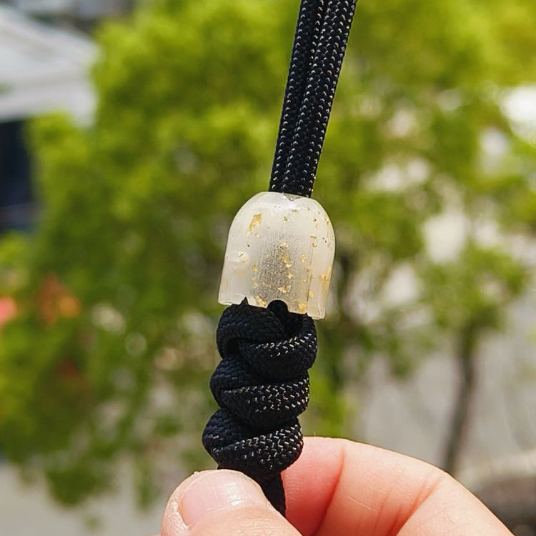 SnakeSword Luminous Blue Resin Ghost Knife Bead Pendant Knives Lanyard bead 2 pcs