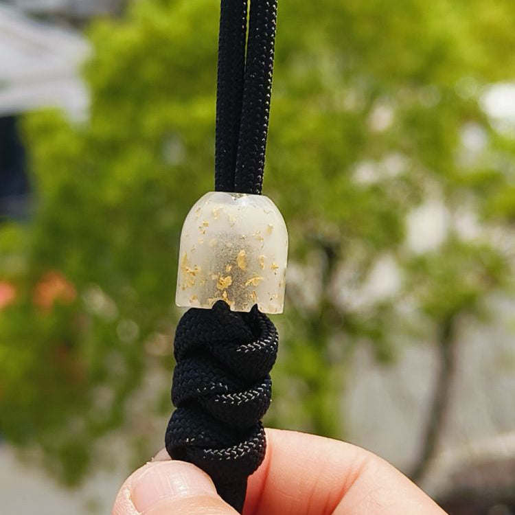 SnakeSword Luminous Blue Resin Ghost Knife Bead Pendant Knives Lanyard bead 2 pcs
