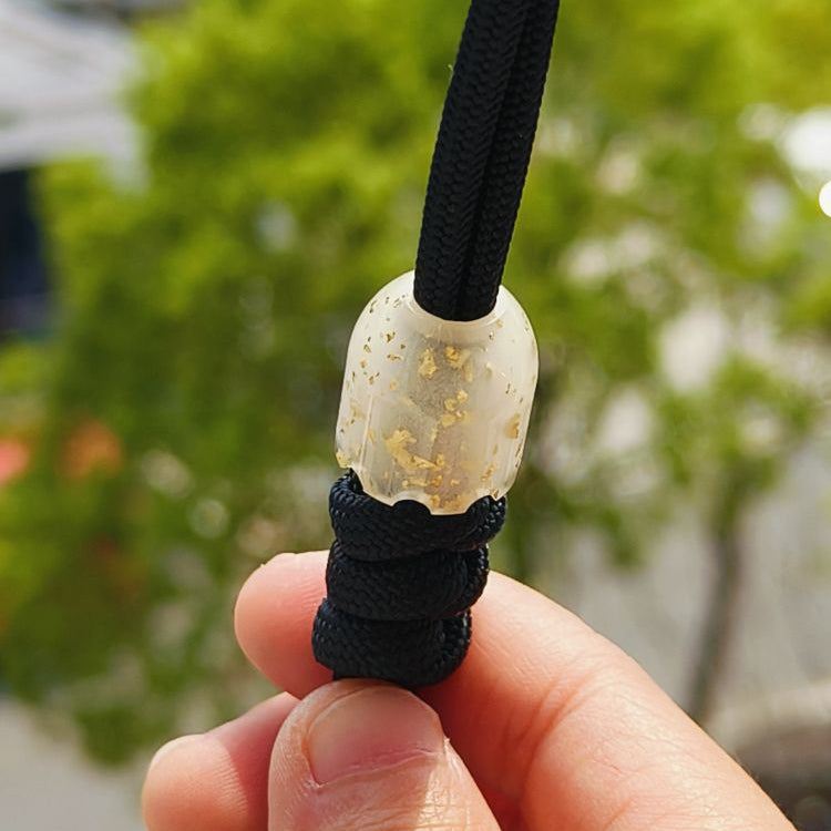 SnakeSword Luminous Blue Resin Ghost Knife Bead Pendant Knives Lanyard bead 2 pcs