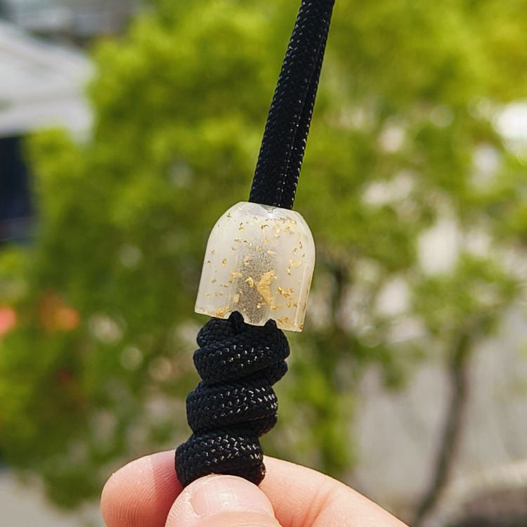 SnakeSword Luminous Blue Resin Ghost Knife Bead Pendant Knives Lanyard bead 2 pcs