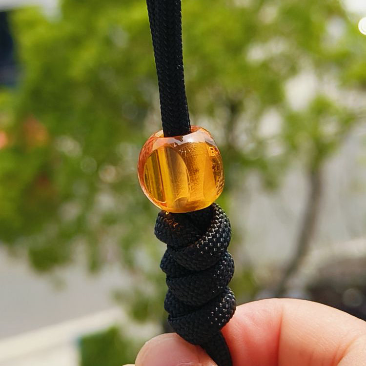 SnakeSword Amber Resin Knife Bead Pendant Knives Lanyard bead 3 pcs