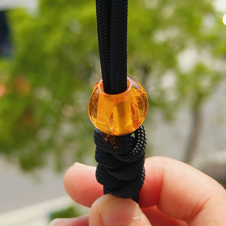 SnakeSword Amber Resin Knife Bead Pendant Knives Lanyard bead 3 pcs