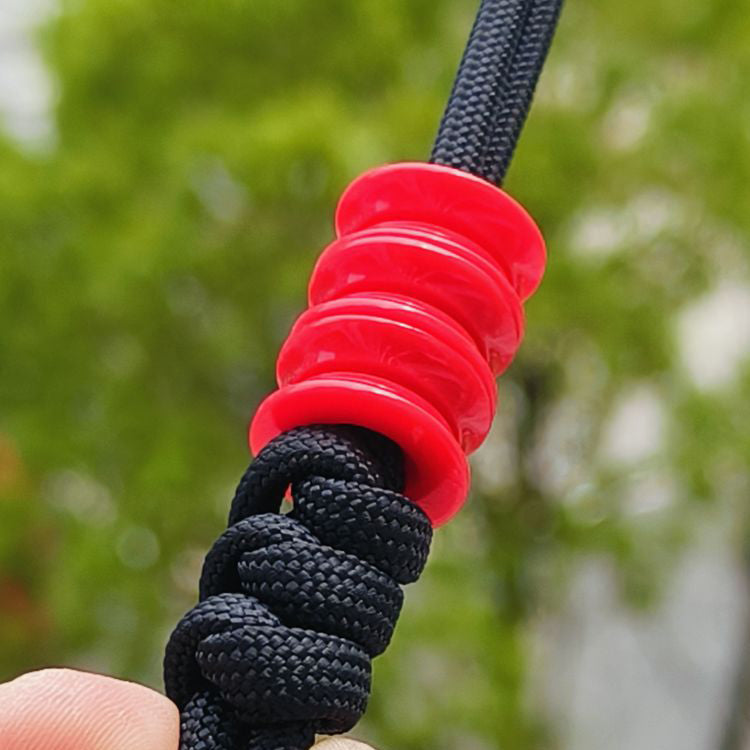 SnakeSword Red Resin Knife Bead Pendant Knives Lanyard bead 3 pcs