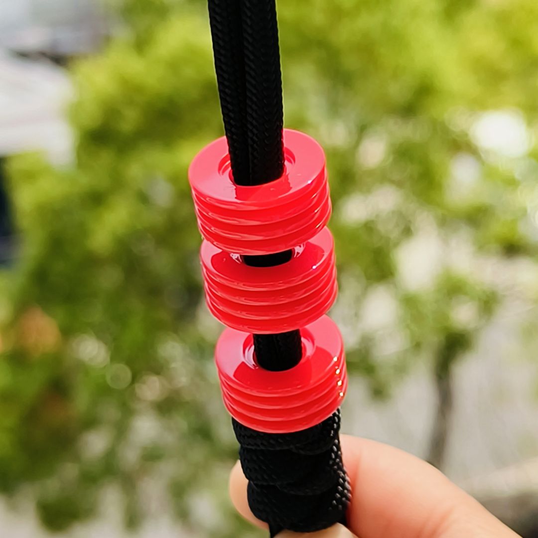 SnakeSword Red Resin Knife Bead Pendant Knives Lanyard bead 3 pcs