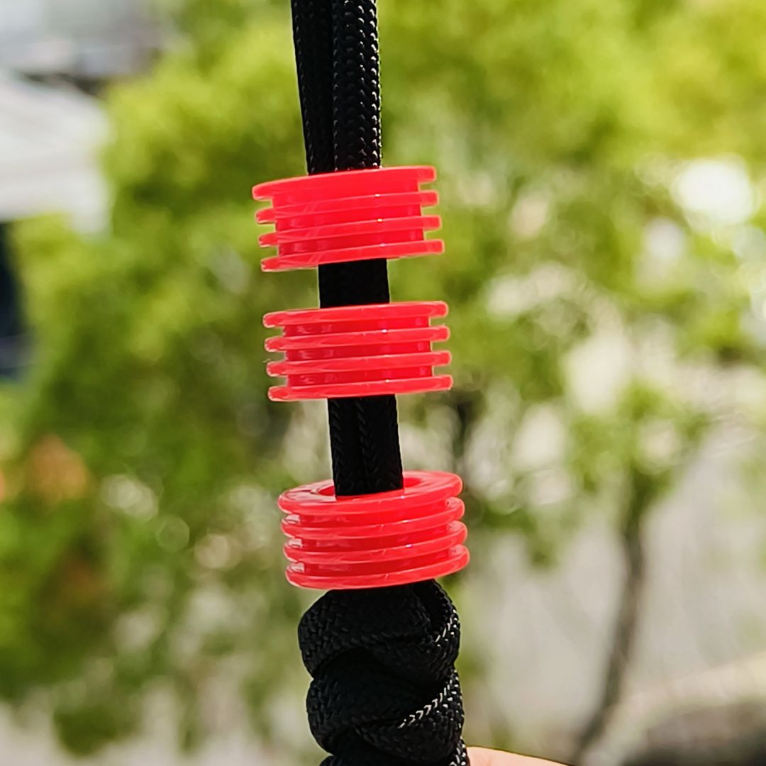 SnakeSword Red Resin Knife Bead Pendant Knives Lanyard bead 3 pcs