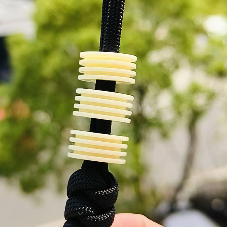 SnakeSword Milk White Resin Knife Bead Pendant Knives Lanyard bead 3 pcs