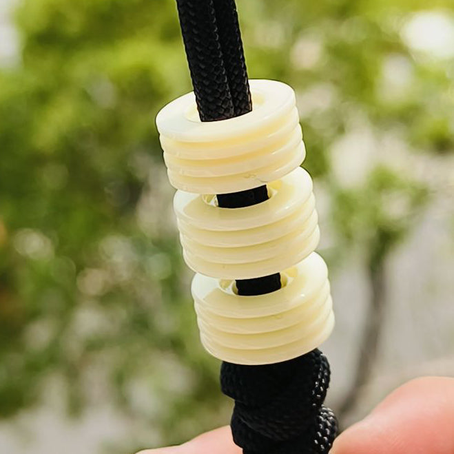 SnakeSword Milk White Resin Knife Bead Pendant Knives Lanyard bead 3 pcs