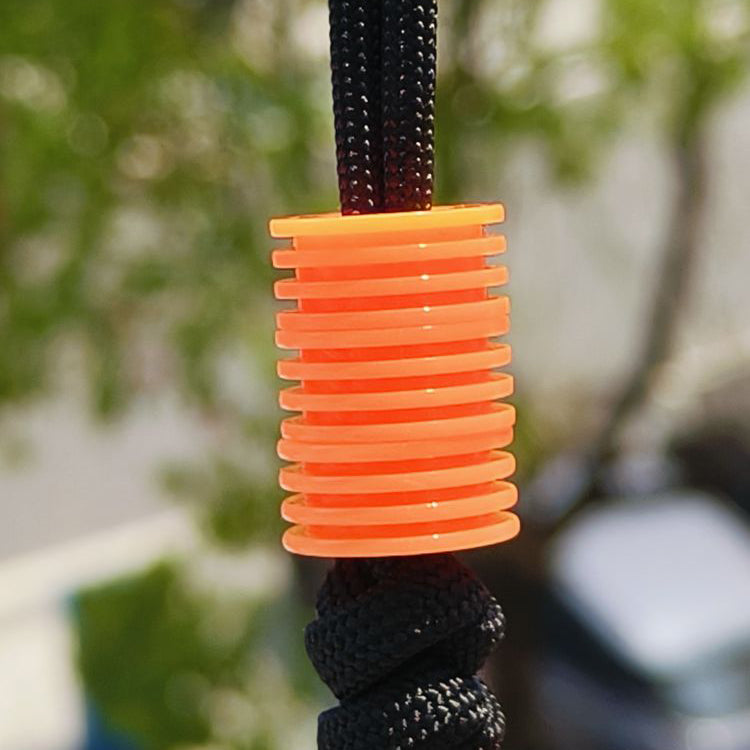 SnakeSword Orange Resin Knife Bead Pendant Knives Lanyard bead 3 pcs