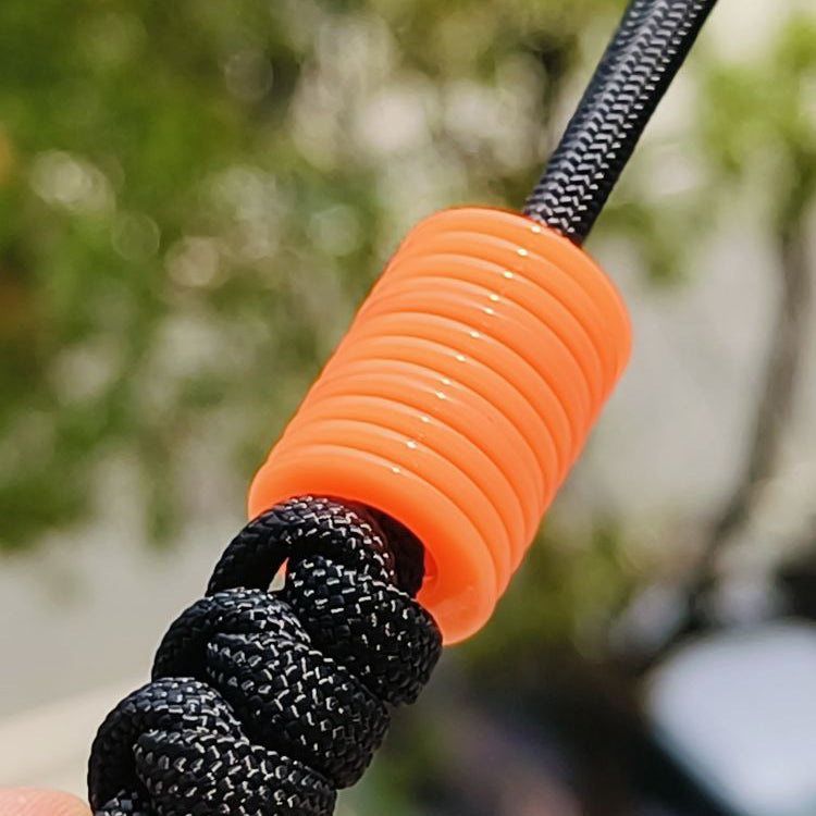 SnakeSword Orange Resin Knife Bead Pendant Knives Lanyard bead 3 pcs