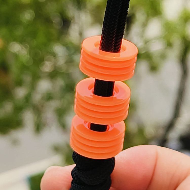 SnakeSword Orange Resin Knife Bead Pendant Knives Lanyard bead 3 pcs