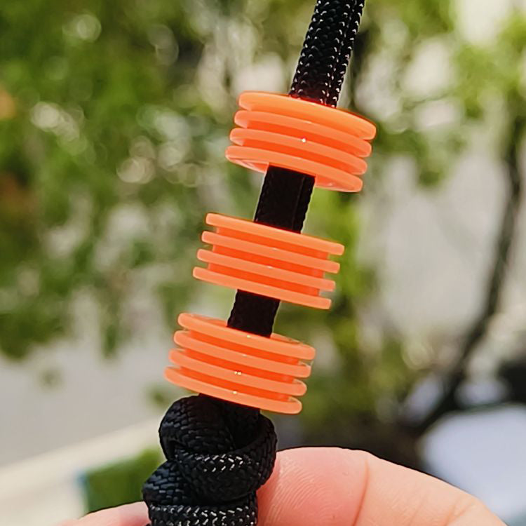 SnakeSword Orange Resin Knife Bead Pendant Knives Lanyard bead 3 pcs
