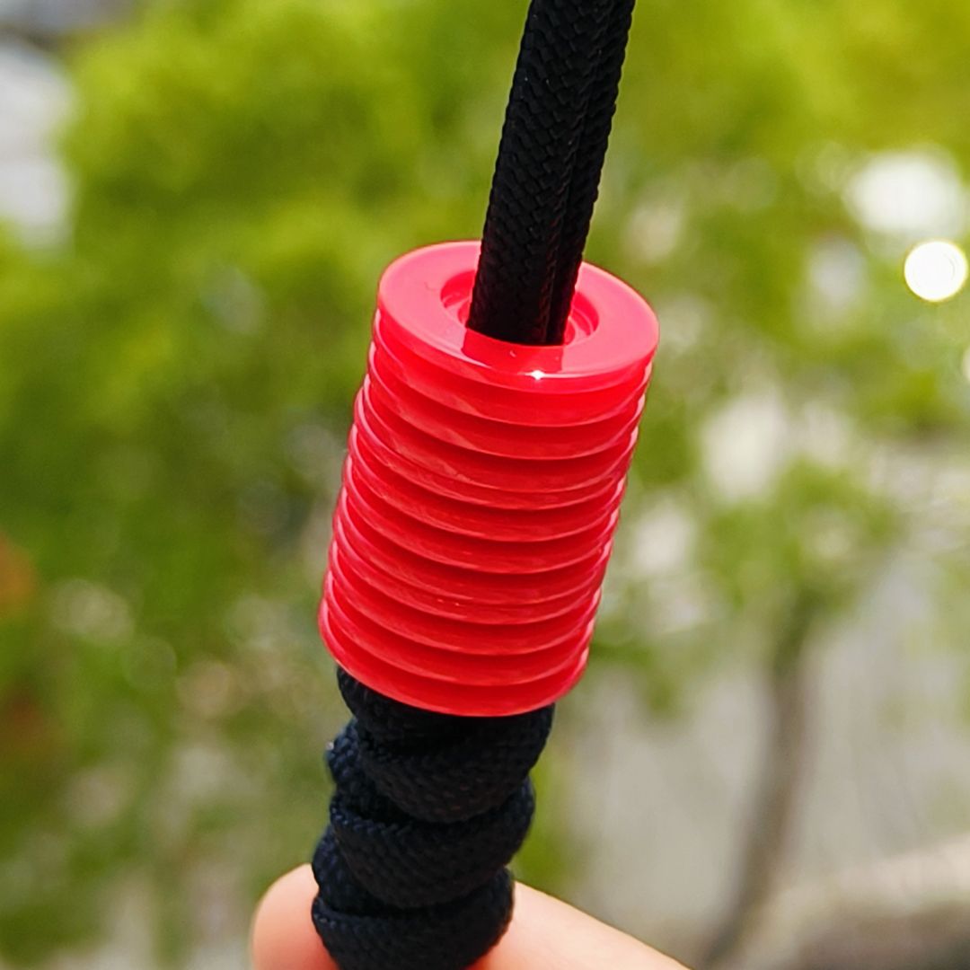 SnakeSword Red Resin Knife Bead Pendant Knives Lanyard bead 3 pcs