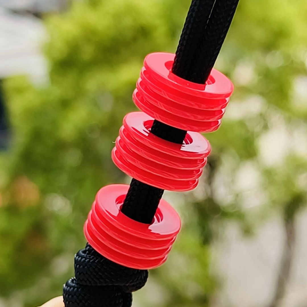 SnakeSword Red Resin Knife Bead Pendant Knives Lanyard bead 3 pcs