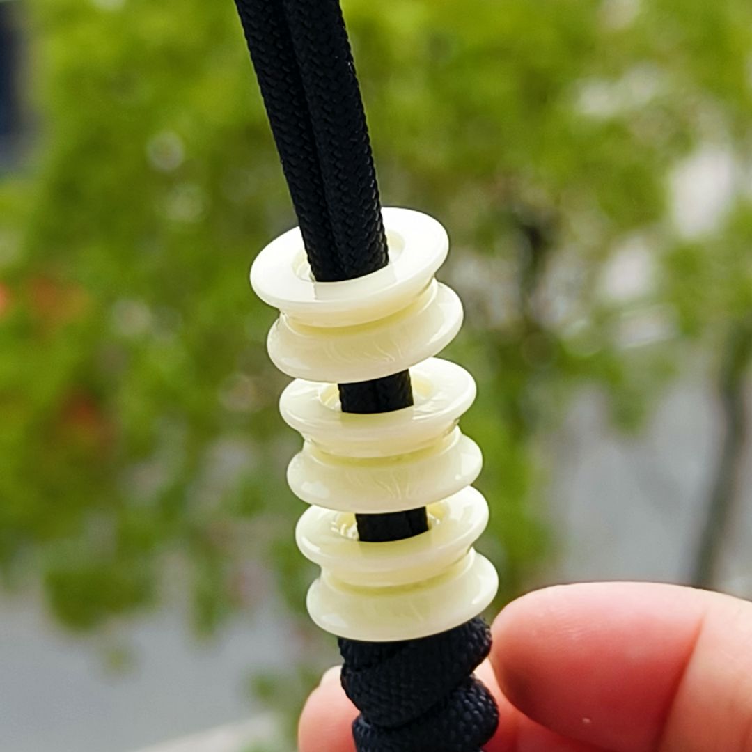 SnakeSword Milk White Resin Knife Bead Pendant Knives Lanyard bead 3 pcs