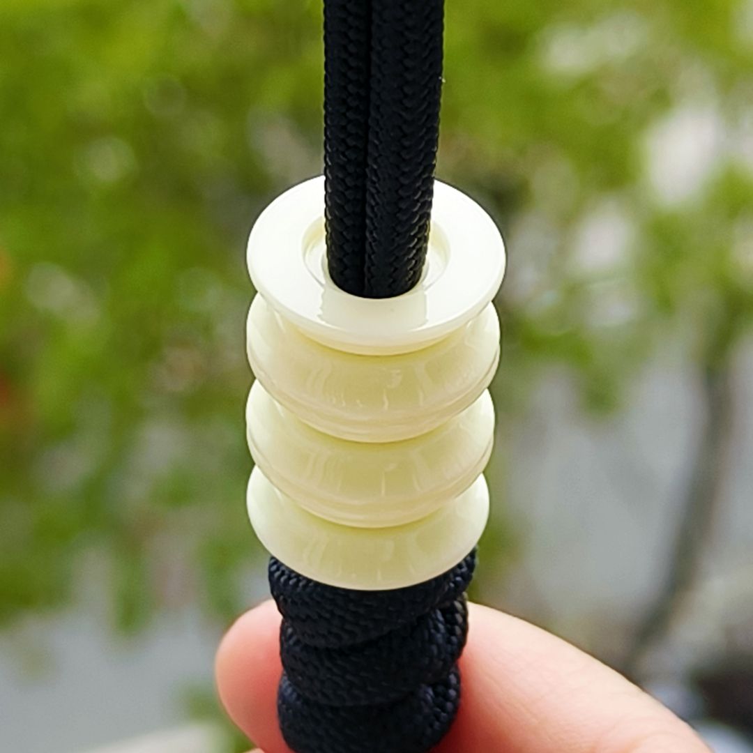 SnakeSword Milk White Resin Knife Bead Pendant Knives Lanyard bead 3 pcs