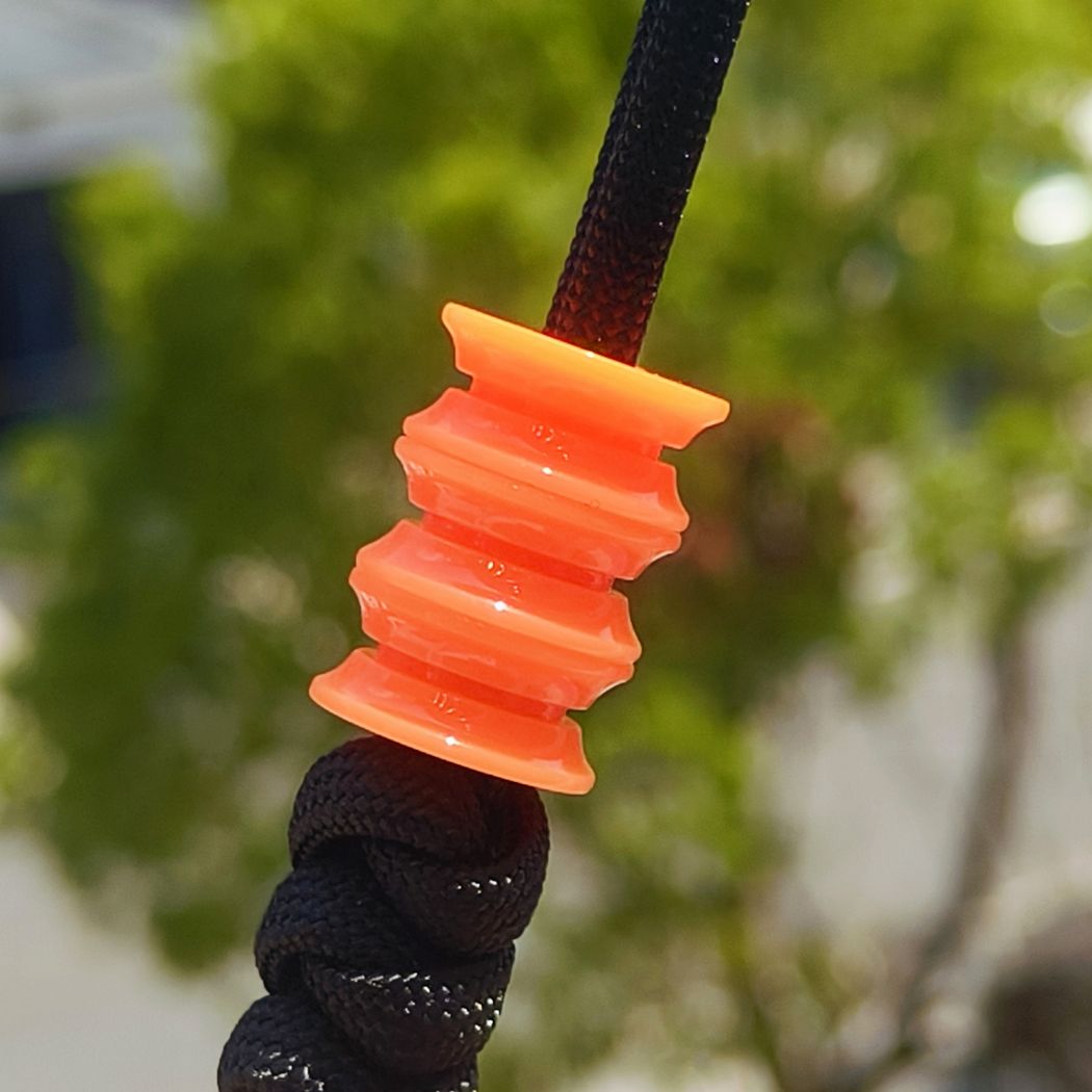 SnakeSword Orange Resin Bead Beacelet Paracord Beads & Accessories 3 pcs