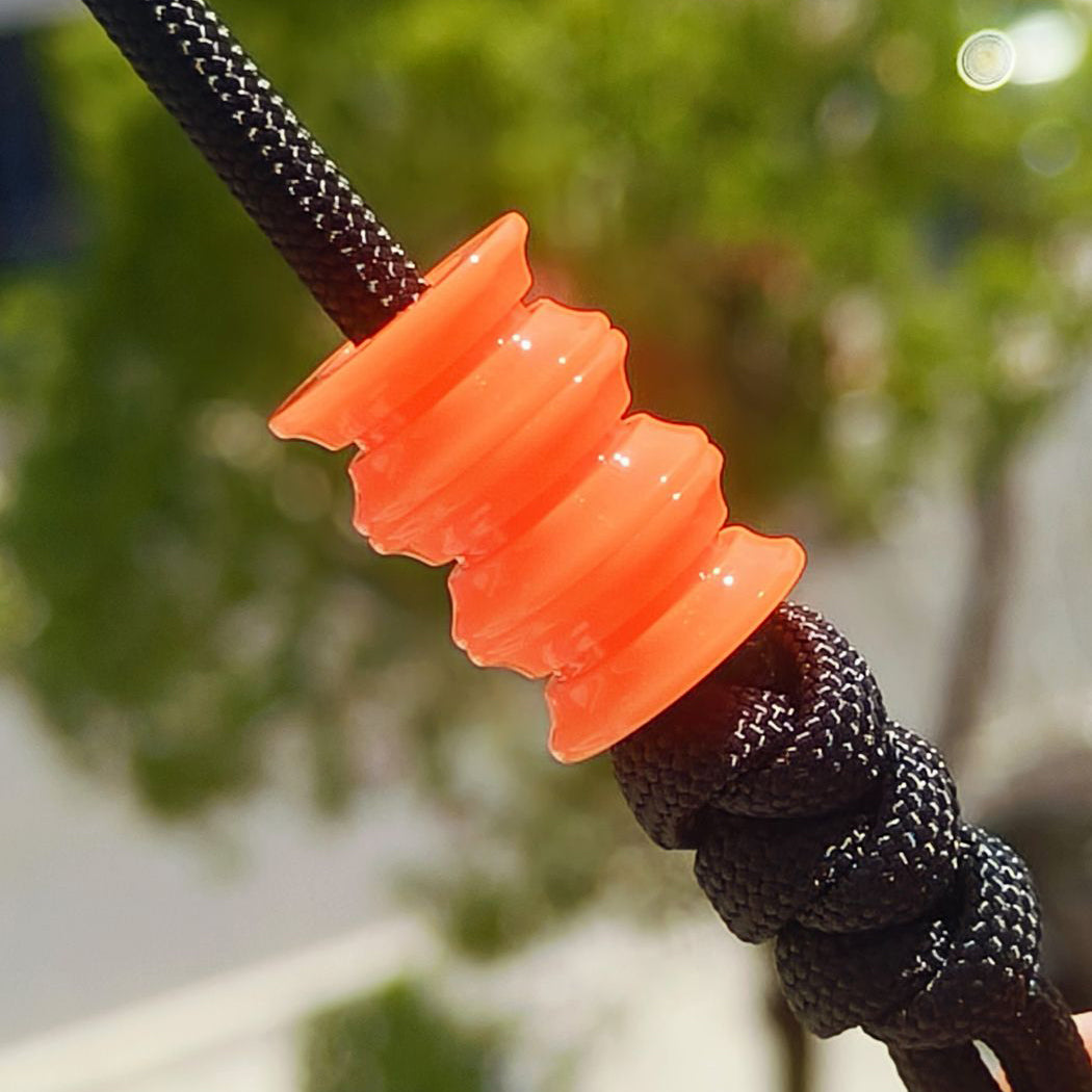 SnakeSword Orange Resin Bead Beacelet Paracord Beads & Accessories 3 pcs