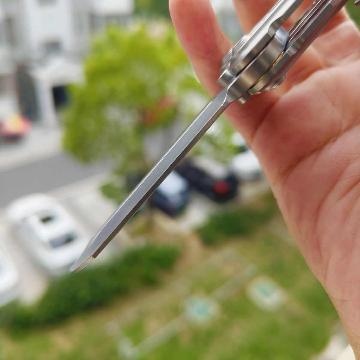 TiGear Butterfly Folding Titanium Blade Titanium Handle Edc Toys Balisong No Blade