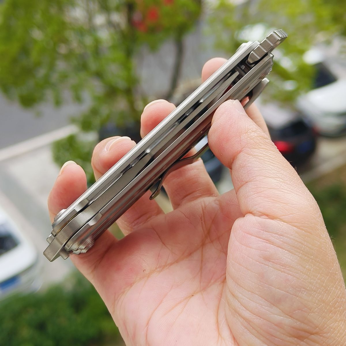 TiGear Butterfly Folding Titanium Blade Titanium Handle Edc Toys Balisong No Blade