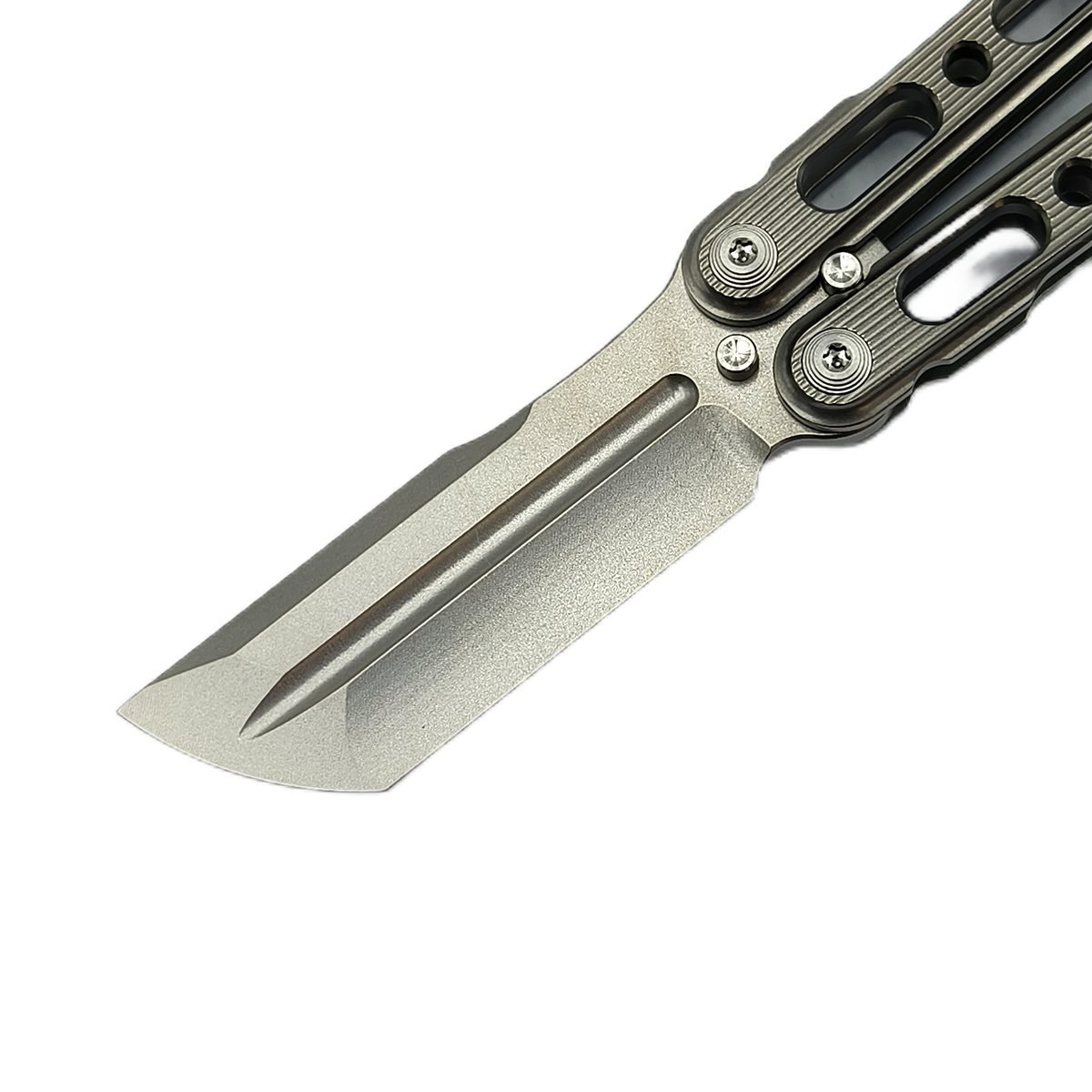 TiGear Butterfly Folding Titanium Blade Titanium Handle Edc Toys Balisong No Blade