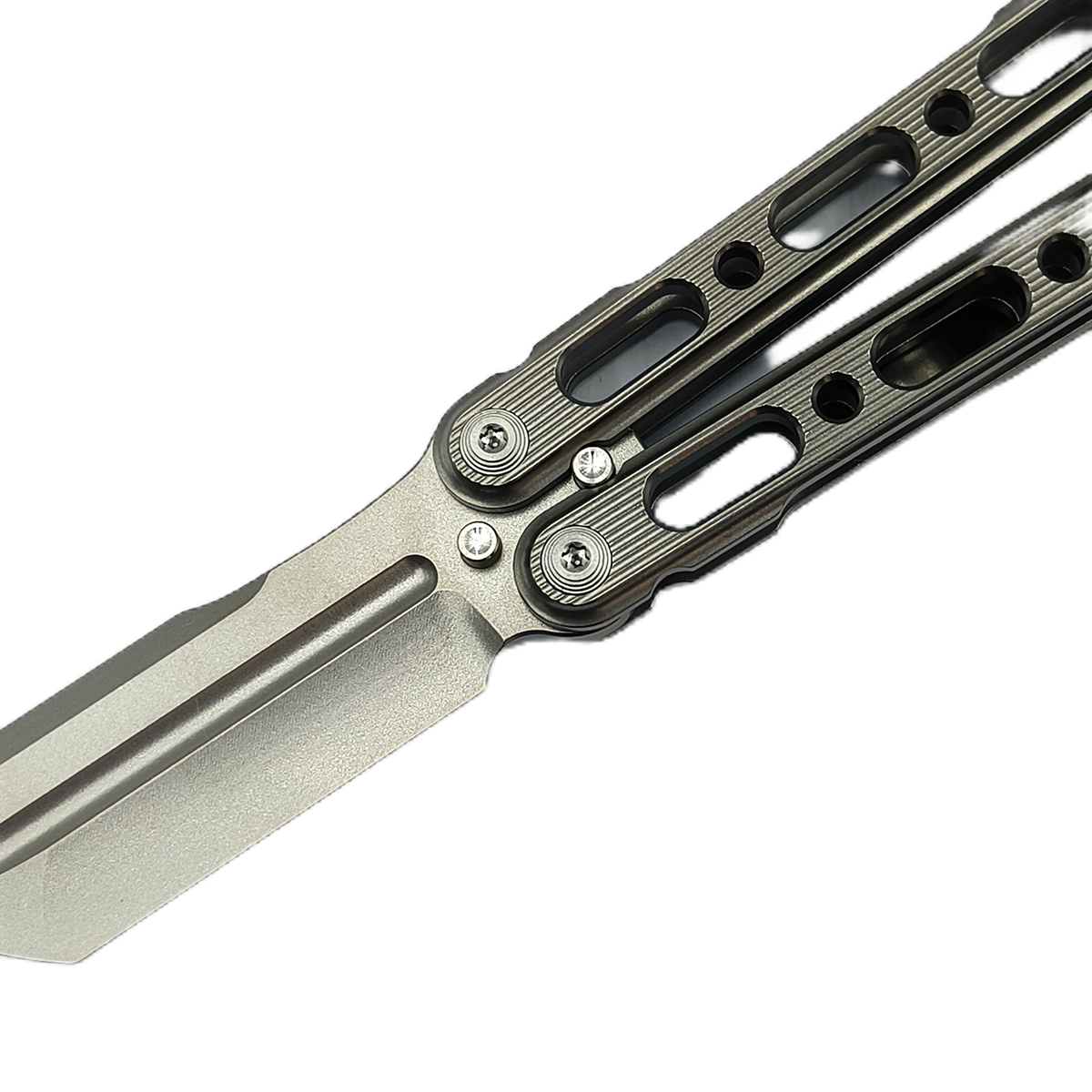 TiGear Butterfly Folding Titanium Blade Titanium Handle Edc Toys Balisong No Blade