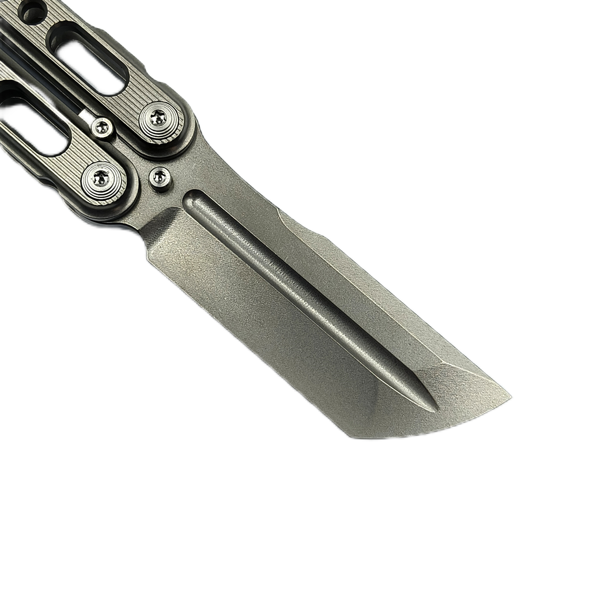 TiGear Butterfly Folding Titanium Blade Titanium Handle Edc Toys Balisong No Blade