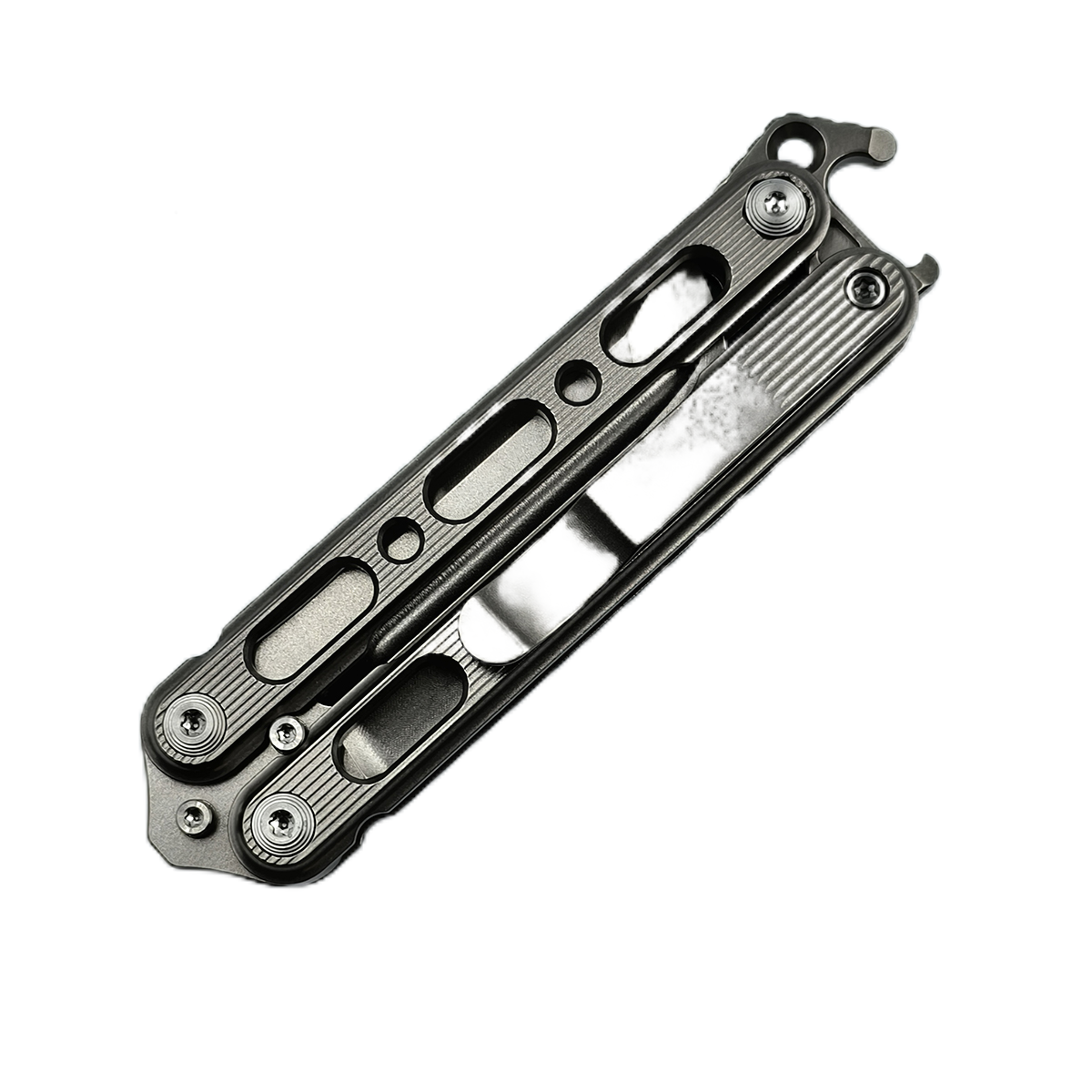 TiGear Butterfly Folding Titanium Blade Titanium Handle Edc Toys Balisong No Blade