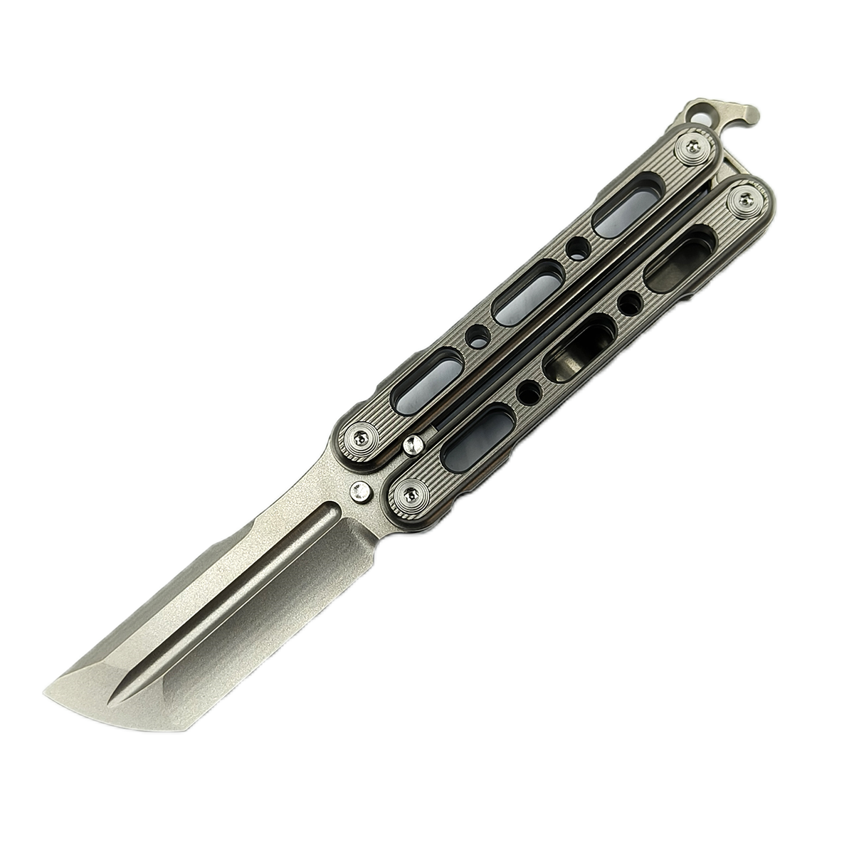 TiGear Butterfly Folding Titanium Blade Titanium Handle Edc Toys Balisong No Blade