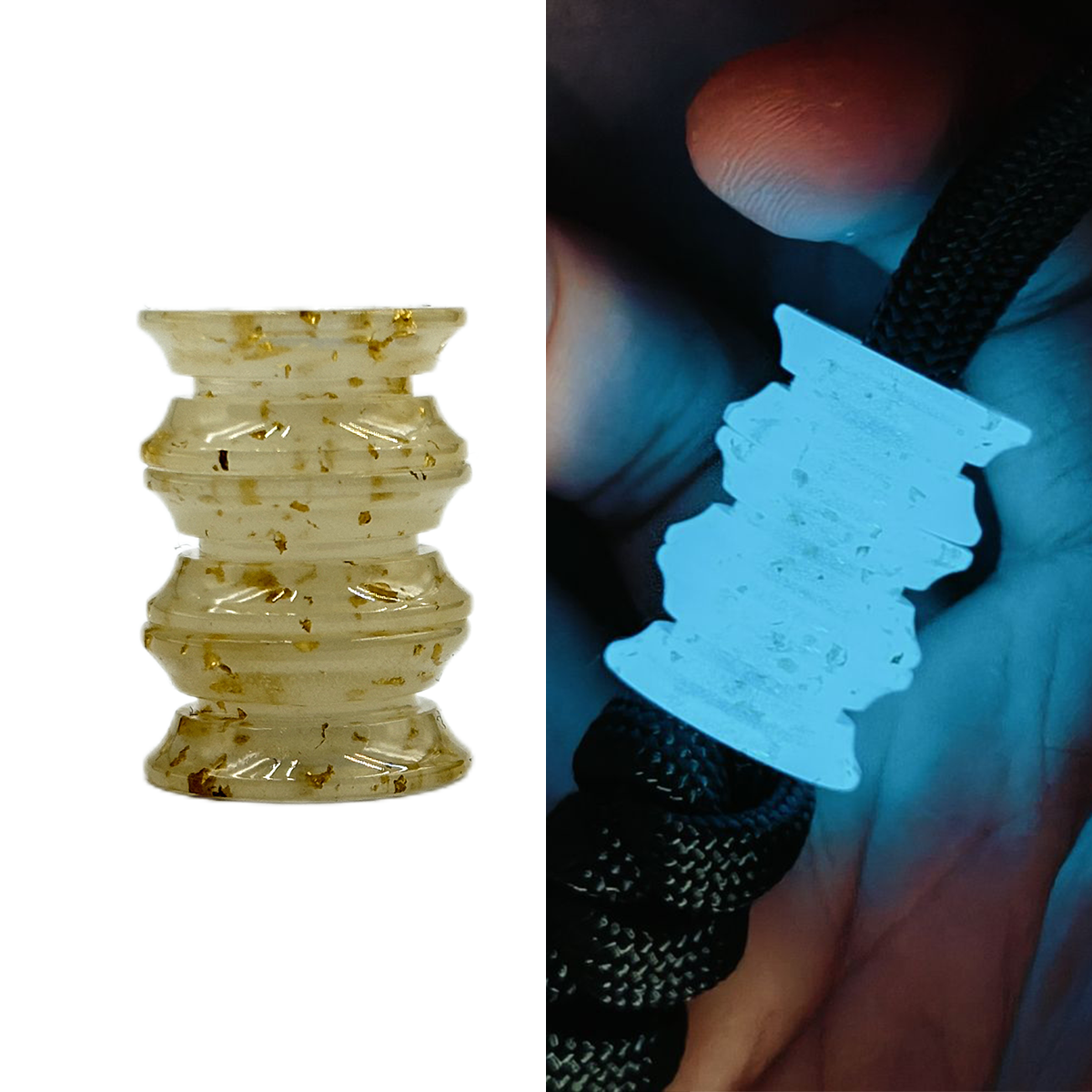 SnakeSword Luminous Resin Knife Bead Pendant Knives Lanyard bead 2 pcs
