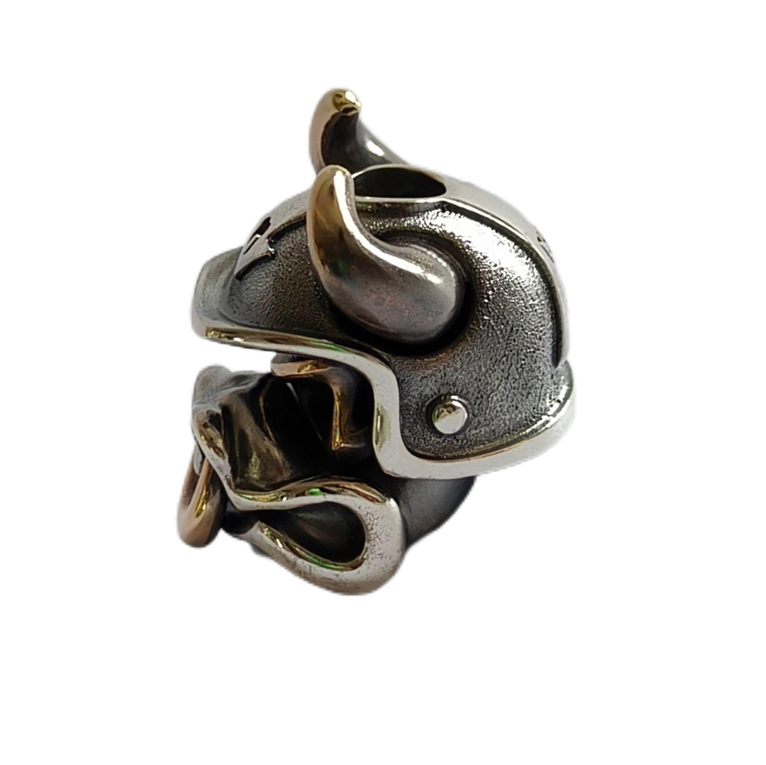 Cpprhd Bull Bead Brass Silver Custom Knife lanyard bead