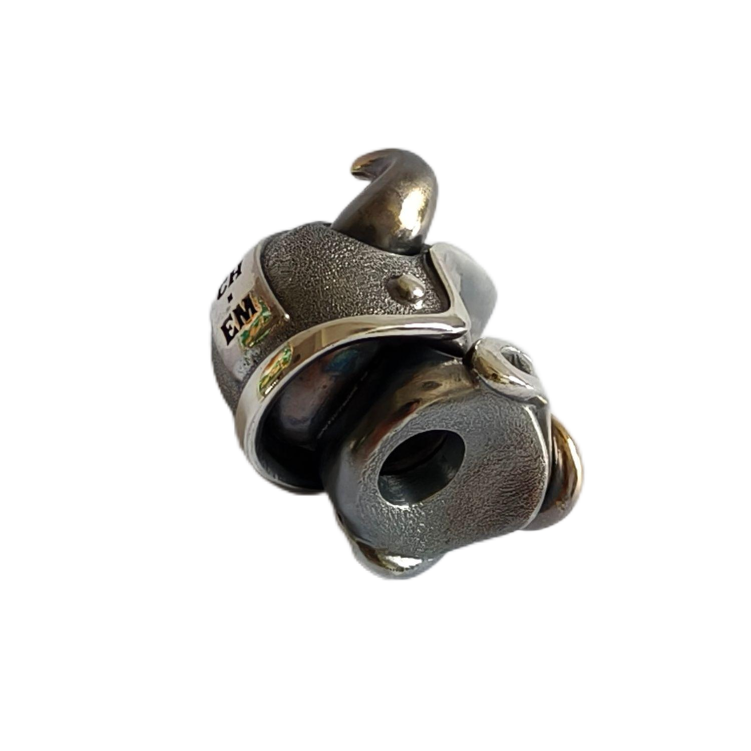 Cpprhd Bull Bead Brass Silver Custom Knife lanyard bead