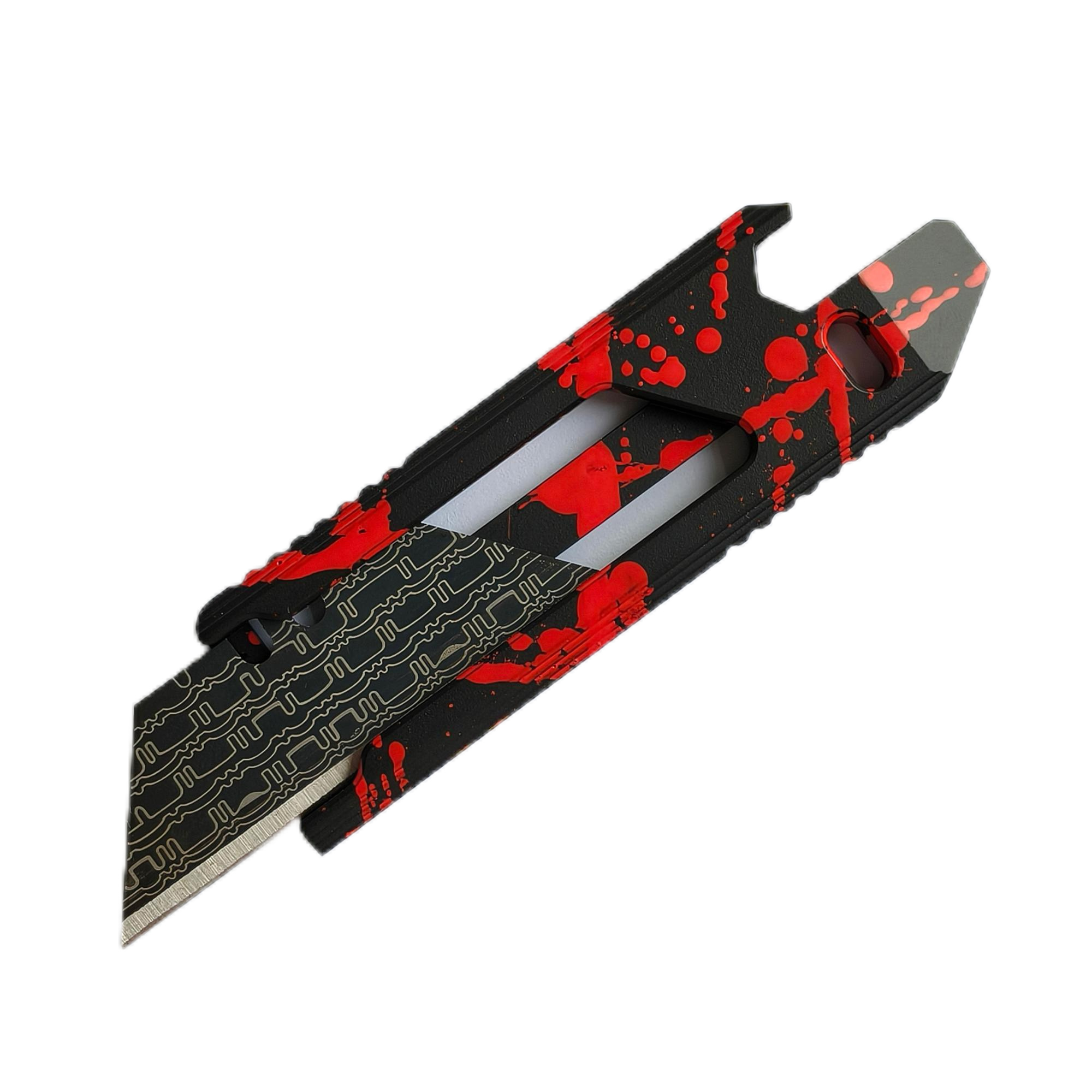 SnakeSword Honey Badger II Titanium Alloy Utility Knife Cerakote Limied Red Splash